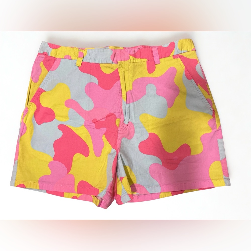 Tibi Y2K Bright Camo Print High Waist Shorts Sz 6